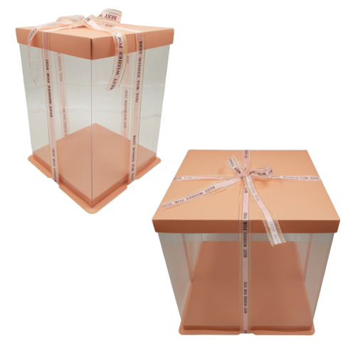 PINK DELUXE CAKE BOX - 33.5 X 37 CM