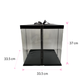 BLACK DELUXE CAKE BOX - 33,5 X 37 CM