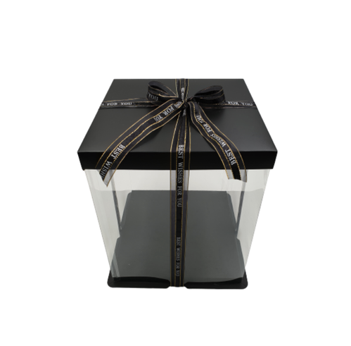 BLACK DELUXE CAKE BOX - 43 X 45 CM