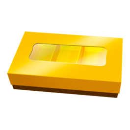 SMALL GOLDEN CHOCOLATES BOX - 14,5 X 7,5 X 3,5 CM