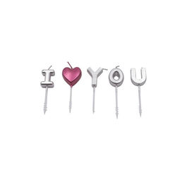 SILVER "I LOVE YOU" CANDLES