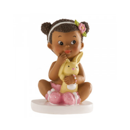 DEKORA CAKE FIGURE - AFRICAN GIRL WITH RABBIT