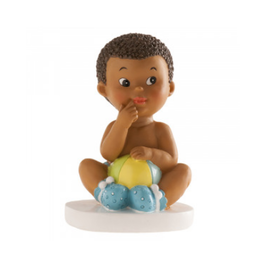 DEKORA CAKE FIGURE - AFRICAN BOY WITH BALL