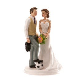 DEKORA CAKE FIGURE - FOOTBALL COUPLE