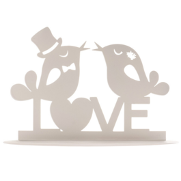 DEKORA METALLIC CAKE TOPPER - LOVE BIRDS