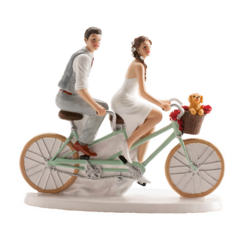 DEKORA CAKE FIGURE - COUPLE ON A BICYCLE
