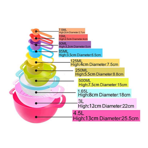 STACKABLE CONTAINERS AND MEASURING CUPS