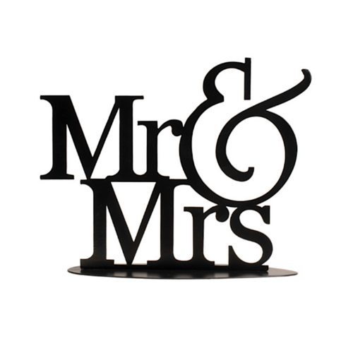 DEKORA METALLIC CAKE TOPPER - MR & MRS