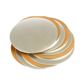 GOLD AND SILVER ROUND BASE - 34 CM  / 1 MM THICK