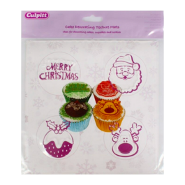 CULPITT CUPCAKES TEXTURIZER MAT - CHRISTMAS MOTIFS