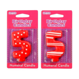 CULPITT BIRTHDAY CANDLE SET - NUMBER 5