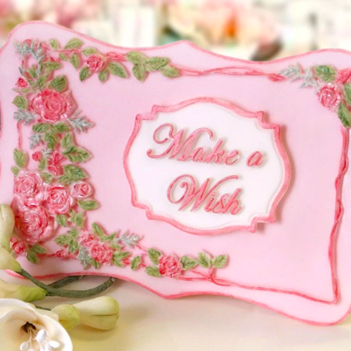 KATY SUE SILICONE MOULD - MINI "MAKE A WISH" PLATE