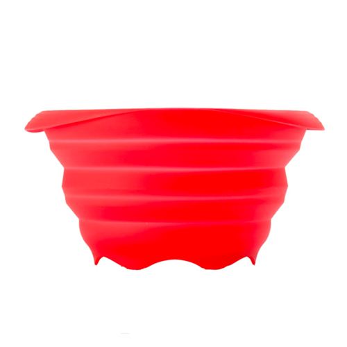 PAVONI FOLDING SILICONE STRAINER - RED 18 CM