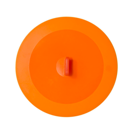 PAVONI SILICONE LID WITH SUCTION CUP - ORANGE 18 CM