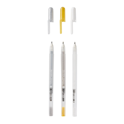 SET OF FELT-TIP PENS (NON-TOXIC) - METALLIC COLOURS