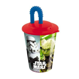 "STAR WARS" GLASS + CANE AND LID  430 ML
