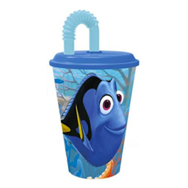 "FINDING DORY" GLASS + CANE AND LID  430 ML