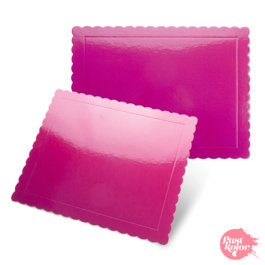 FUCHSIA RECTANGULAR BASE - 30 X 25 CM / 3 MM THICK