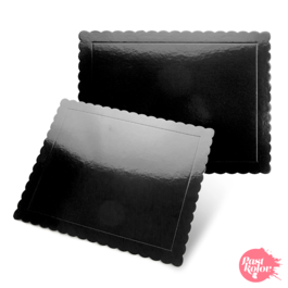 BLACK RECTANGULAR BASE - 30 X 25 CM / 3 MM THICK