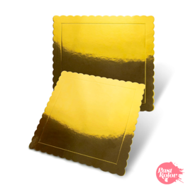 GOLD SQUARE CAKE BASE - 20 CM / 3 MM THICK