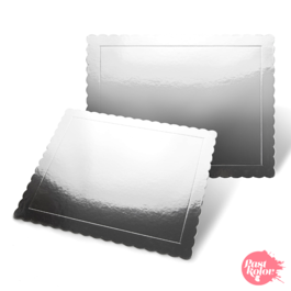 MIRROR EFFECT RECTANGULAR BASE - 30 X 25 CM / 3 MM THICK