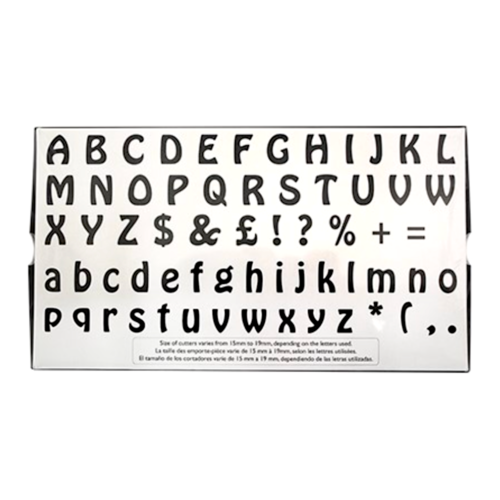 JEM ALPHABET CUTTER SET - 64 CHARACTERS