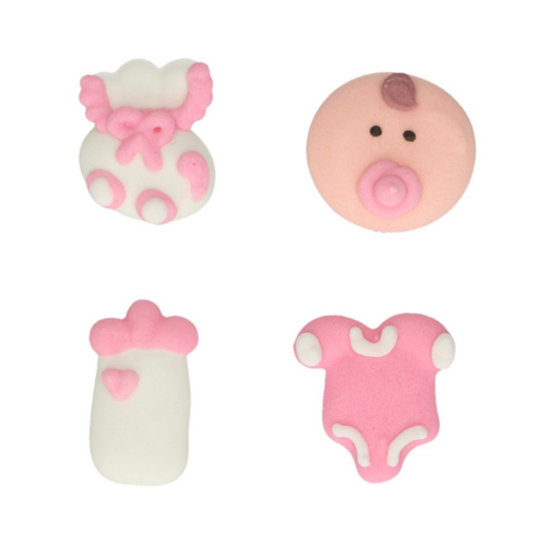 FUNCAKES SUGAR DECORATIONS - PINK BABY GIRL