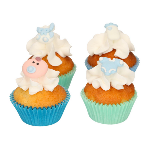 FUNCAKES SUGAR DECORATIONS - BLUE BABY BOY