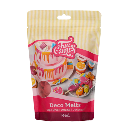 FUNCAKES DECO MELTS - RED 250 G