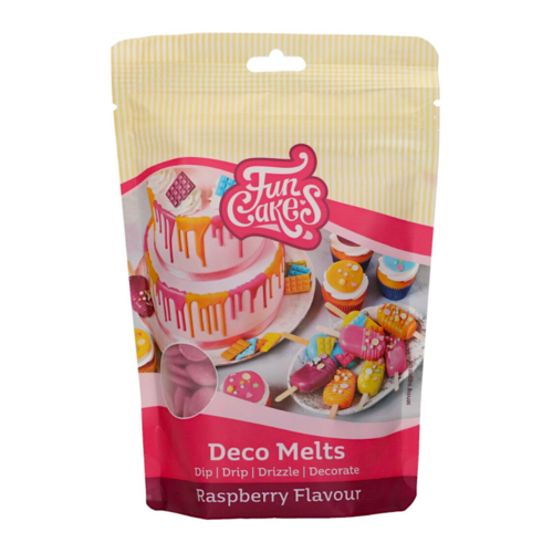 FUNCAKES DECO MELTS - RASPBERRY FLAVOUR 250 G