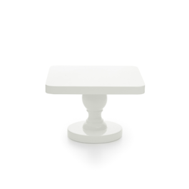 SQUARE "CANDY" CAKE STAND - WHITE 20 CM