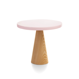 ROUND "NATURAL" CAKE STAND - PINK 25 CM