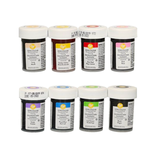 WILTON SET OF 8 PASTE DYES 28 G