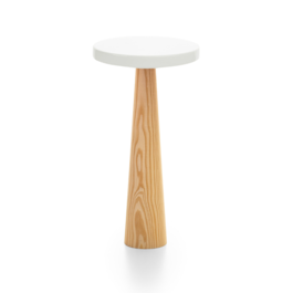 ROUND "NATURAL" CAKE STAND - WHITE 15 CM