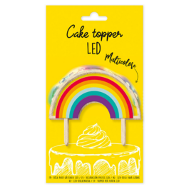 SCRAPCOOKING CAKE TOPPER - RAINBOW LED