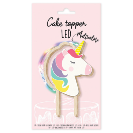 SCRAPCOOKING CAKE TOPPER - UNICORN LED