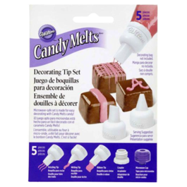 SET OF NOZZLES FOR DECORATING WITH CANDY MELTS - WILTON