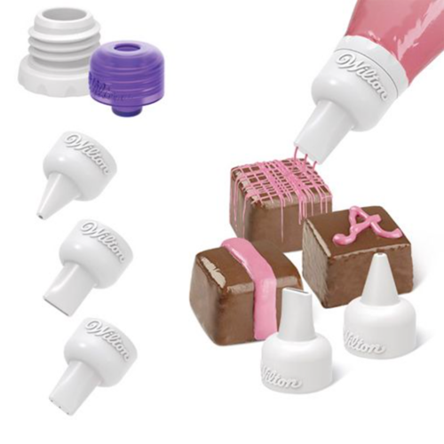 SET OF NOZZLES FOR DECORATING WITH CANDY MELTS - WILTON