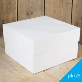 FUNCAKES WHITE CAKE BOX - 30 CM (25 U)