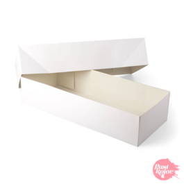 WHITE BOX FOR LONG CAKES  - 43 X 18 CM