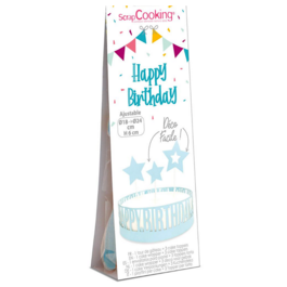 SCRAPCOOKING CAKE WRAPPER + TOPPERS - "HAPPY BIRTHDAY"