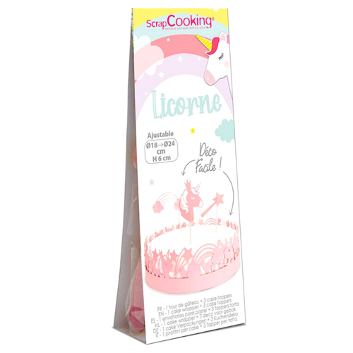 SCRAPCOOKING CAKE WRAPPER + TOPPERS - UNICORN