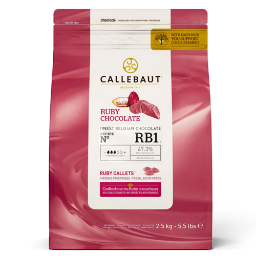 CALLEBAUT RUBY CHOCOLATE CALLETS 2,5 KG