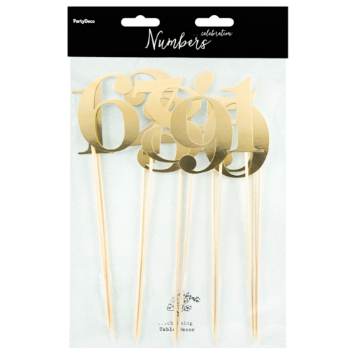 PARTYDECO NUMBER TOPPERS - GOLD