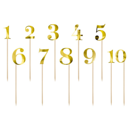 PARTYDECO NUMBER TOPPERS - GOLD