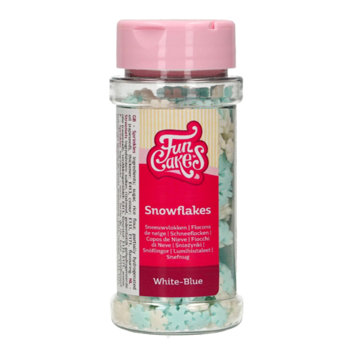 FUNCAKES SPRINKLES - BLUE & WHITE SNOWFLAKES 50 G