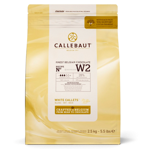 CALLEBAUT WHITE CHOCOLATE CALLETS 2,5 KG