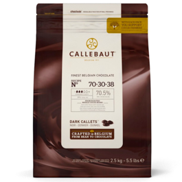 CALLEBAUT EXTRA DARK CHOCOLATE CALLETS (70,5%) - 2,5 KG