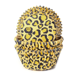 "HOUSE OF MARIE" SET CUPCAKE CAPSULES -  LEOPARD YELLOW
