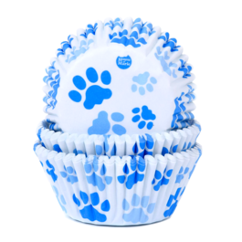 "HOUSE OF MARIE" SET CUPCAKE CAPSULES - BLUE PAWPRINTS